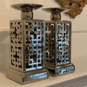 Pair of z gallery candle holders